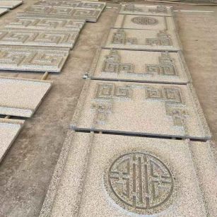 渭南 白麻花岗岩外墙立面雕刻板