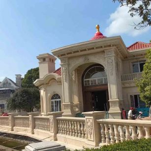 渭南 黄金麻花岗岩欧式别墅