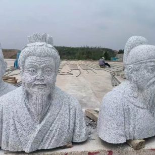 渭南 白麻花岗岩石材人物立体雕刻