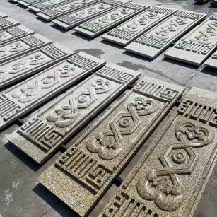 渭南 黄金麻花岗岩外墙雕刻板