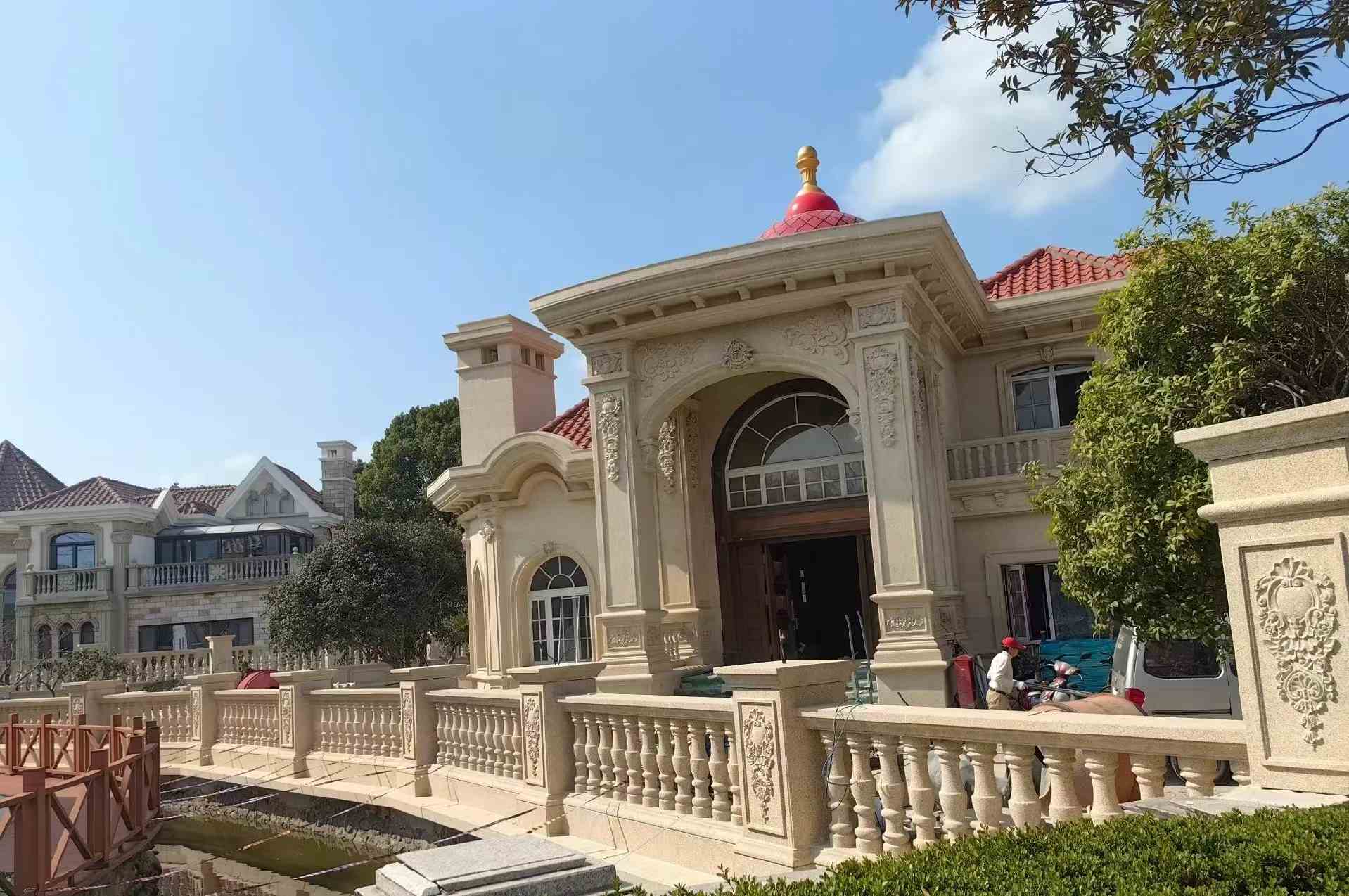 渭南 黄金麻花岗岩欧式别墅