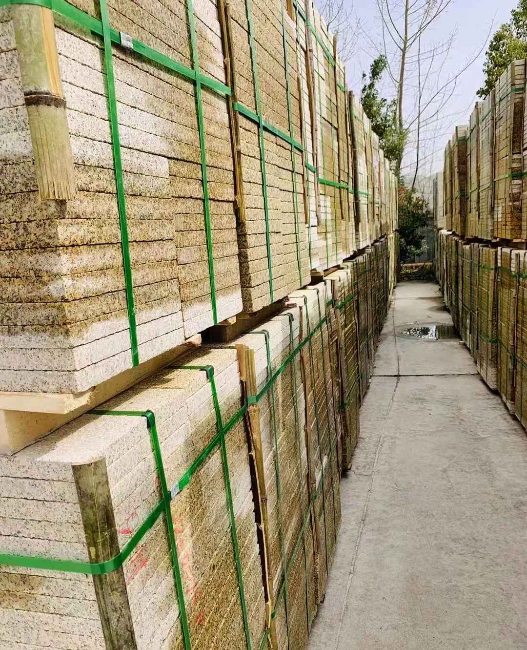 渭南 黄金麻花岗岩荔枝面地铺石