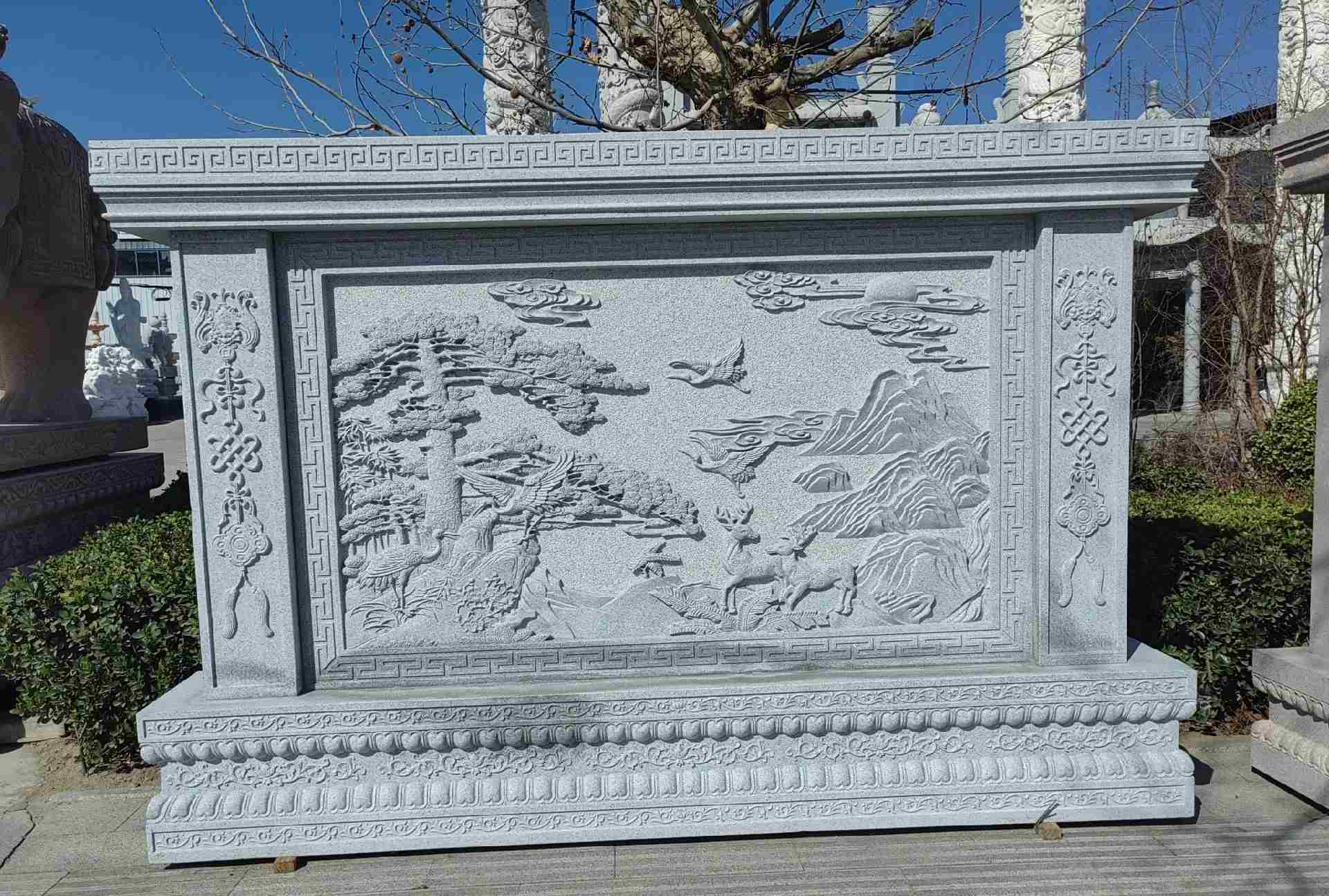 渭南 芝麻白大型照壁，屏风，影壁