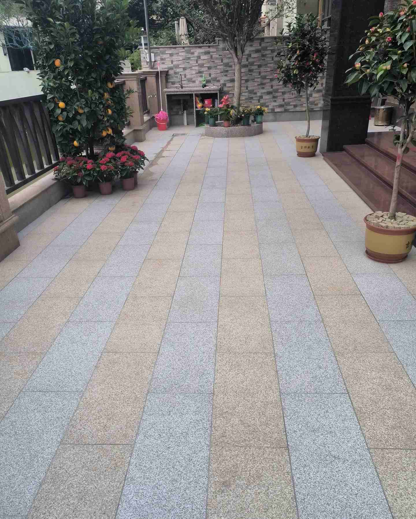 渭南 黄金麻白麻荔枝面庭院铺装展示